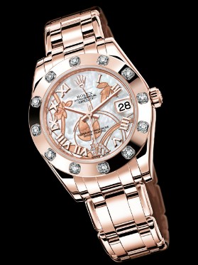 All Rose Gold Rolex Pearlmaster Datejust Special Edition watch